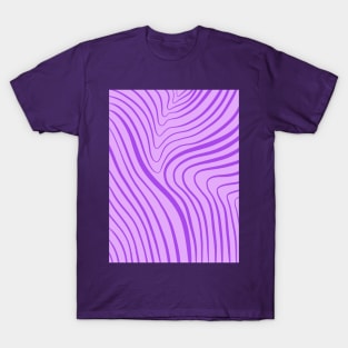 Amazing Simple Aesthetic Light Pastel Purple Lines T-Shirt